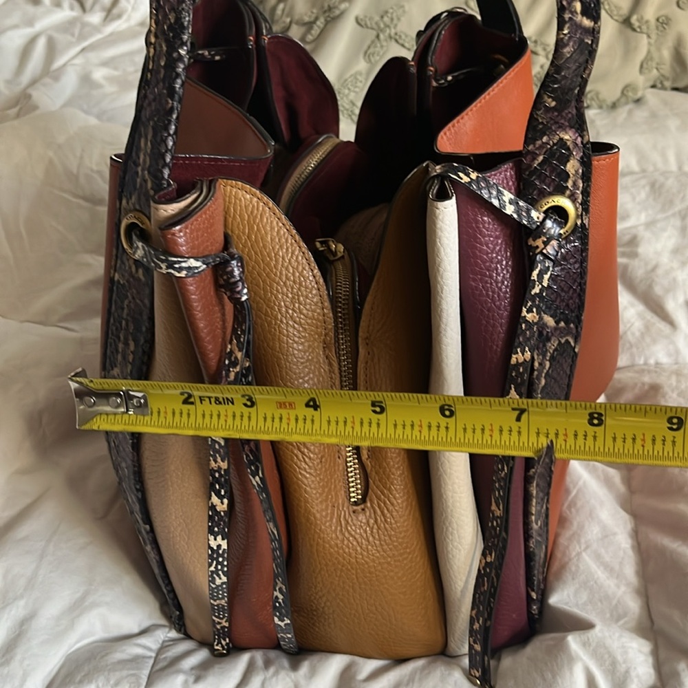 Coach Brown and Tan Shoulder Bag with Leather Straps - Picture 12 of 13